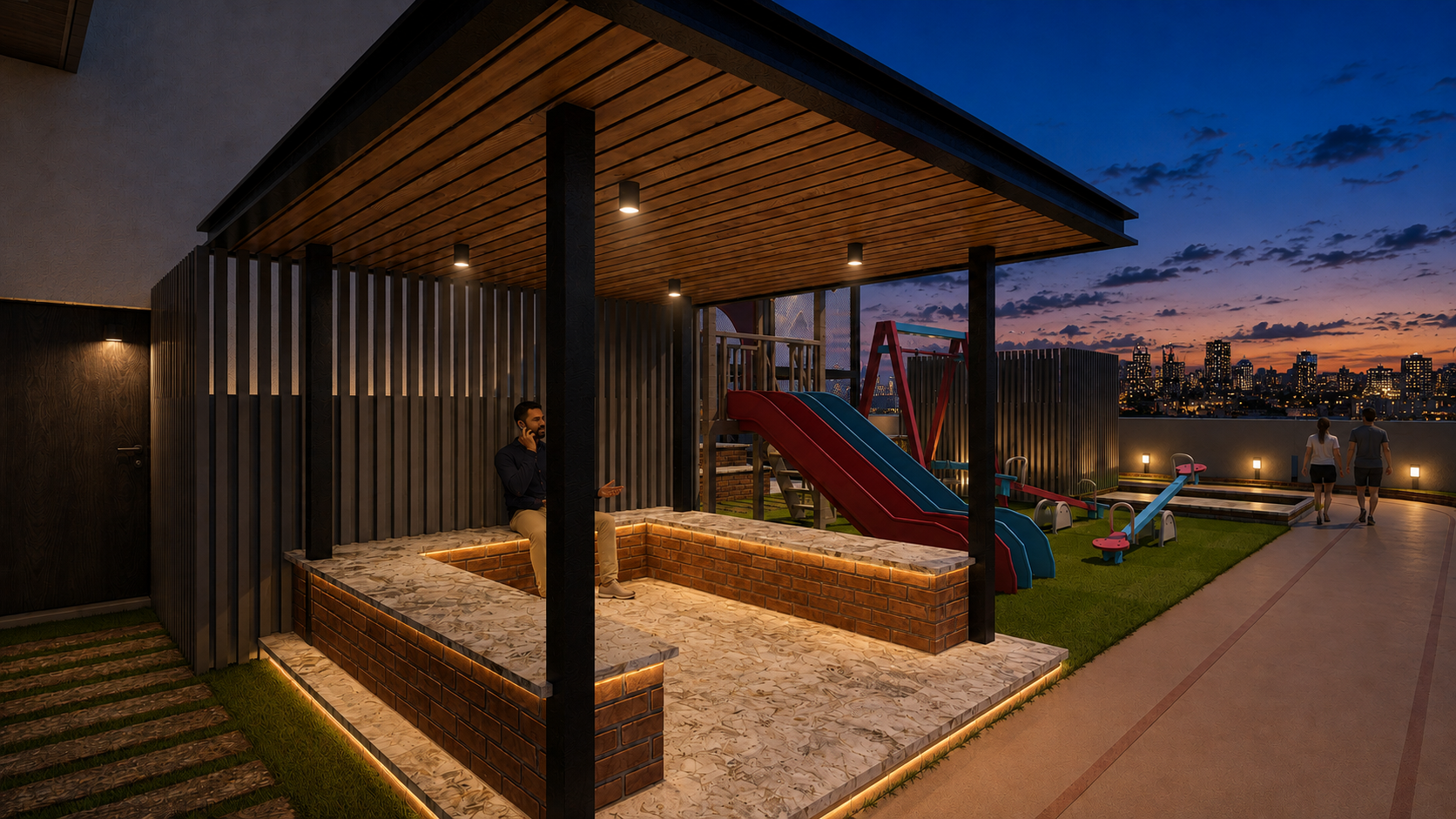 Gazebo seating at Bayview Avenue